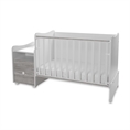Bed TREND PLUS NEW white+artwood Bed TREND PLUS NEW white /baby bed+cupboard/