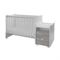 Bed TREND PLUS NEW white+artwood Bed TREND PLUS NEW white /baby bed+cupboard/