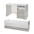 Bed TREND PLUS NEW white+artwood Variant A /teen bed; study desk&cupboard/