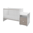 Bed TREND PLUS NEW white+amber Bed TREND PLUS NEW white /baby bed+cupboard/