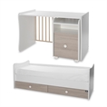 Bed TREND PLUS NEW white+amber Variant A /teen bed; study desk&cupboard/
