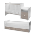 Bed TREND PLUS NEW white+amber Variant B /teen bed; baby bed&cupboard/ *The bed can be used by two children at the same time