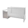 Bed TREND PLUS NEW white+light oak Bed TREND PLUS NEW white /baby bed+cupboard/