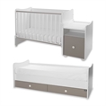 Bed TREND PLUS NEW white+string Variant B /teen bed; baby bed&cupboard/ *The bed can be used by two children at the same time