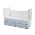 Bed MATRIX NEW white+baby blue /transformed into a child bed/