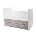 Bed MATRIX NEW white+artwood /transformed into a child bed/