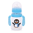 Μπιμπερό με φαρδύ λαιμό με χερούλια 250 ml Blue PENGUIN