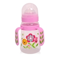 Wide Neck Bottle with 2 Handles 250 ml. - Pink Flower