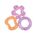 Water filled teethers 3 pieces Pink/Violet/Orange