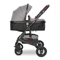 Детска количка ALBA Premium +ADAPTERS с кош за новородено OPALINE Grey