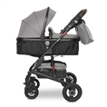 Baby Stroller ALBA Premium +ADAPTERS with pram body OPALINE Grey