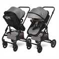 Детска количка ALBA Premium +ADAPTERS със седалка OPALINE Grey
