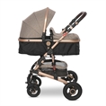 Passeggino ALBA Premium +ADAPTERS con cesta per neonato PEARL Beige