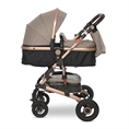 Passeggino ALBA Premium +ADAPTERS con cesta per neonato PEARL Beige