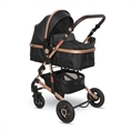 Baby Stroller ALBA Premium +ADAPTERS with pram body BLACK