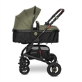 Passeggino ALBA Premium +ADAPTERS con cesta per neonato LODEN Green