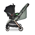 Cochecito de bebé LORET Green con asiento elevador de coche SPIRIT Black Jasper */opción/